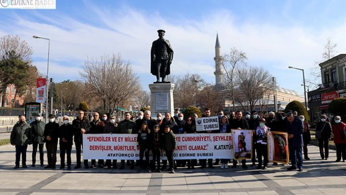 Atatürk ve Adalet anıtlarına saldırılara Edirne'den tepki