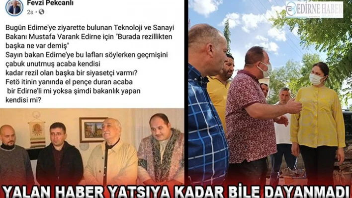 Yalan haber yatsıya kadar bile dayanmadı