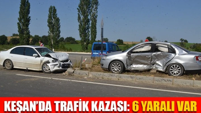 2 otomobil çarpıştı