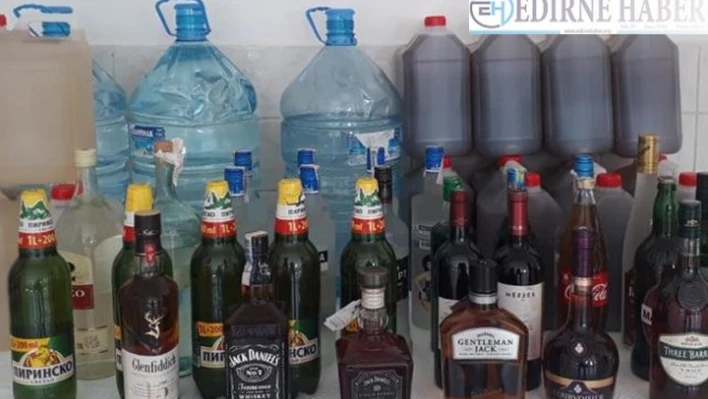  751 litre sahte ve kaçak içki ele geçirildi