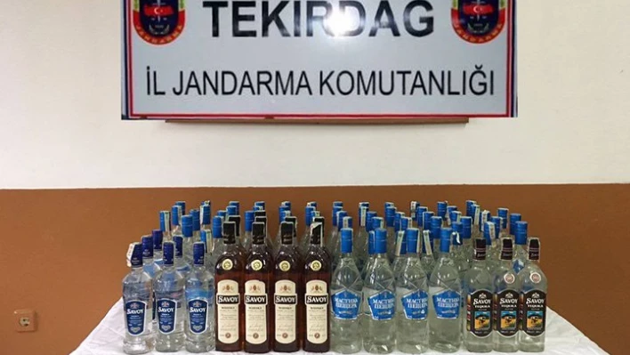 78 şişe kaçak içki