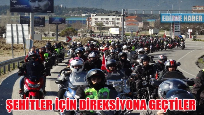 Şehitler için direksiyona geçti