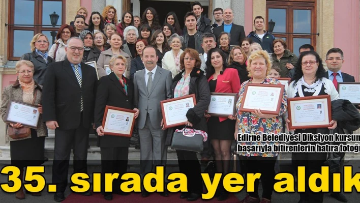Edirne 35. sırada