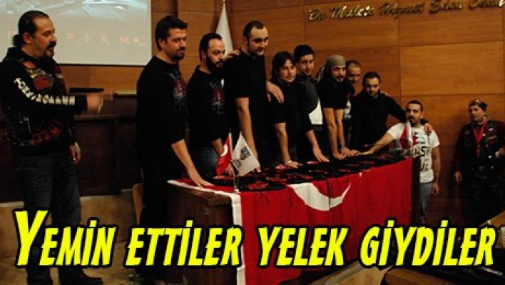 Yemin ettiler yelek giydiler