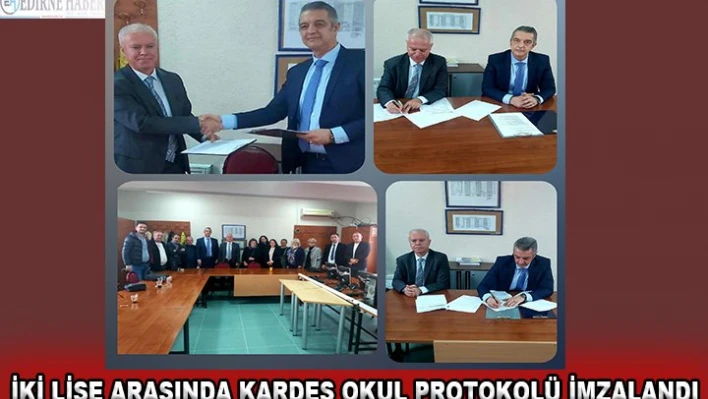 İki lise arasında kardeş okul protokolü imzalandı
