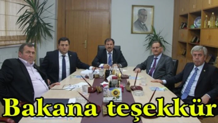 Bakana teşekkür