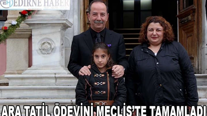 Ara tatil ödevini 'mecliste' tamamladı