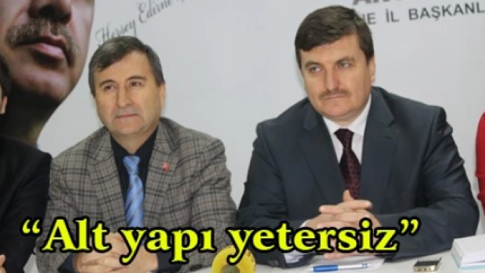 'Alt yapı yetersiz'