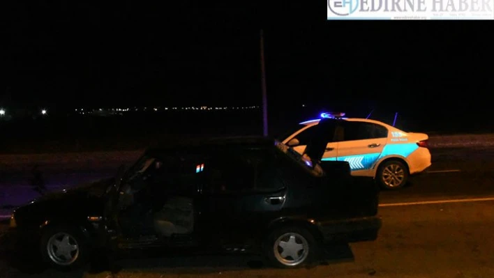 Tekirdağ'da polisin 'dur' ihtarına uymayarak kaçan 2 kişi kaza yapınca yakalandı