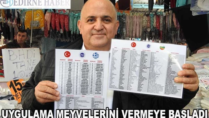 Uygulama, meyvelerini vermeye başladı