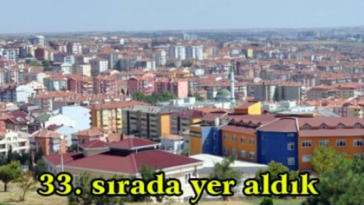 33. sırada yer aldık