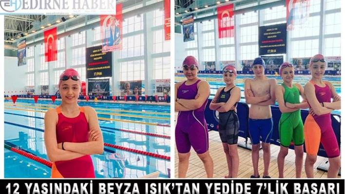 12 yaşındaki Beyza Işık'tan yedide 7'lik başarı