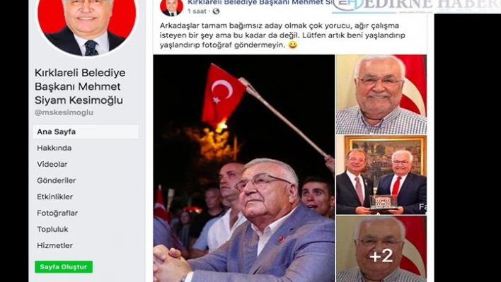 Kesimoğlu'ndan yaşlı yüz paylaşımına cevap
