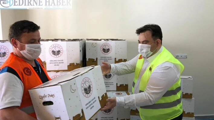 Gıda ve hijyen malzemesi dağıtıldı