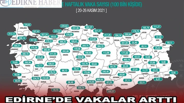 Edirne'de vakalar arttı