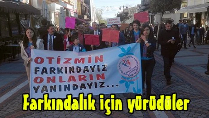 Farkındalık için yürüdüler