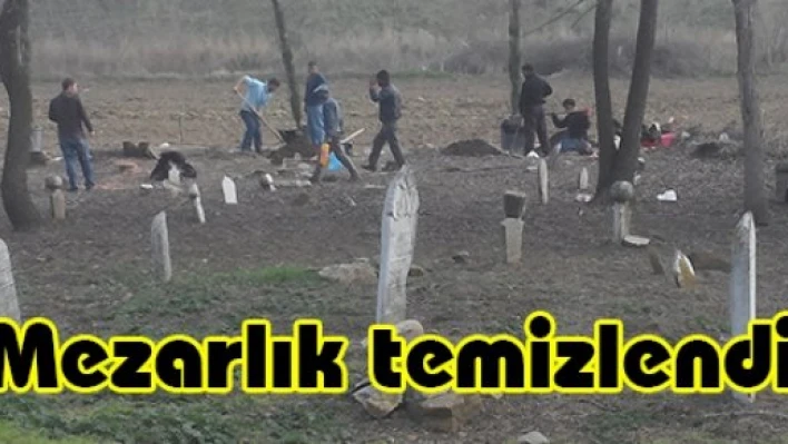 Mezarlık temizlendi