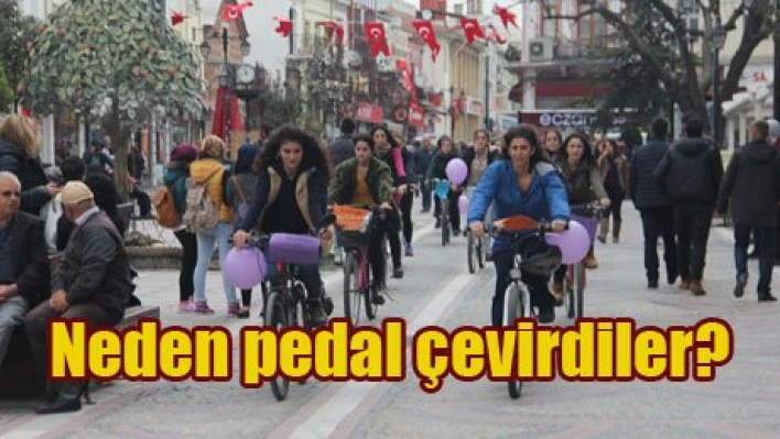 Pedal çevirerek protesto ettiler.