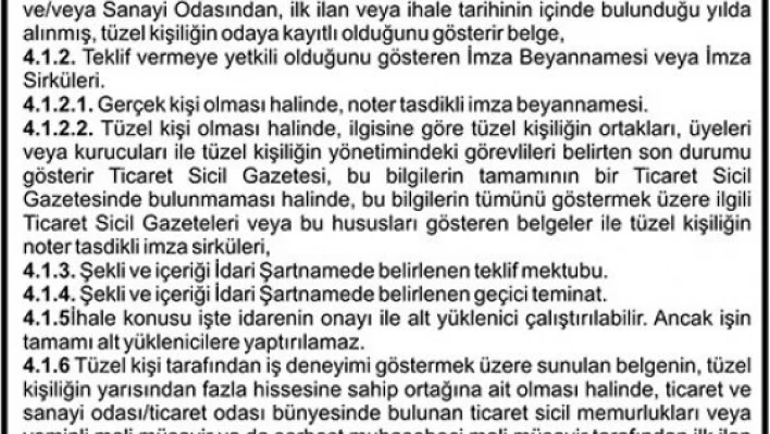 İhale İlanı