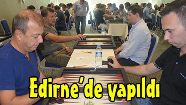 Edirne'de yapıldı