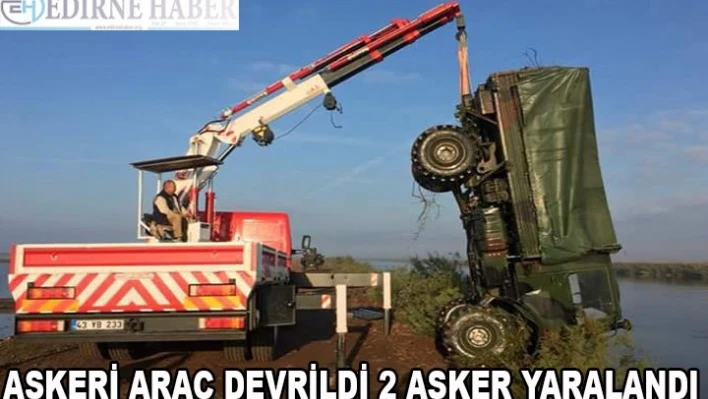 Askeri araç devrildi