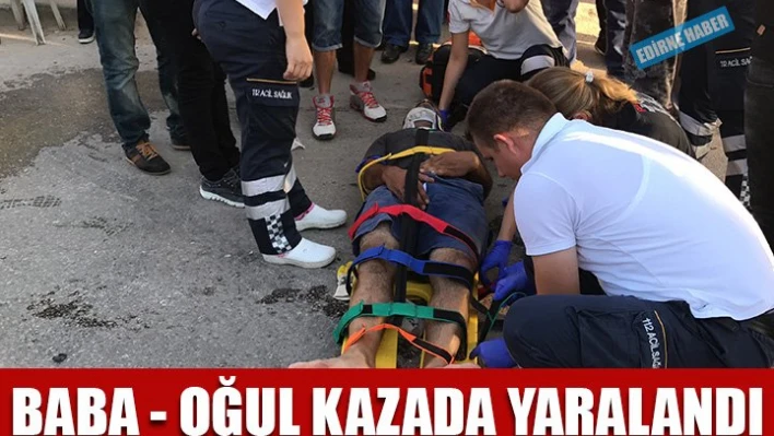 Motosiklet kamyonetle çarpıştı