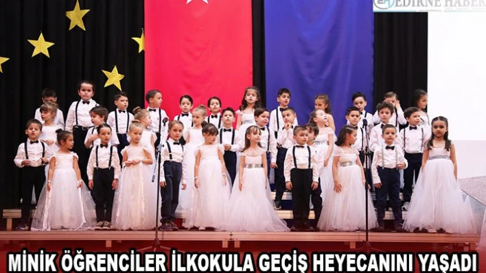 Minik öğrenciler ilkokula geçiş heyecanını yaşadı