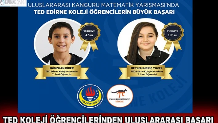 TED Koleji öğrencilerinden uluslararası başarı