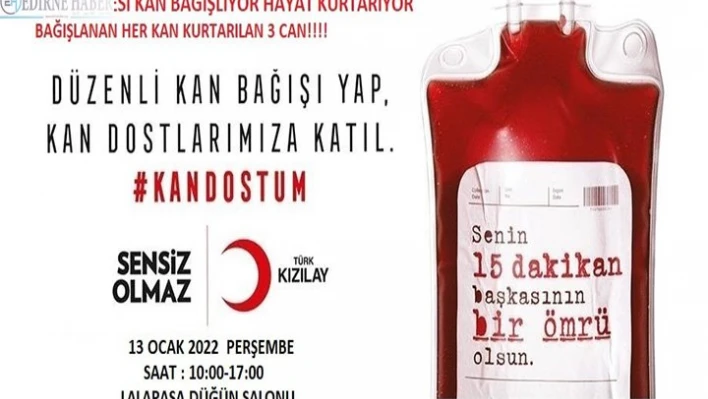 Â 'Haydi, Lalapaşa senin 15 dakikan başkasının bir ömrü olsun'