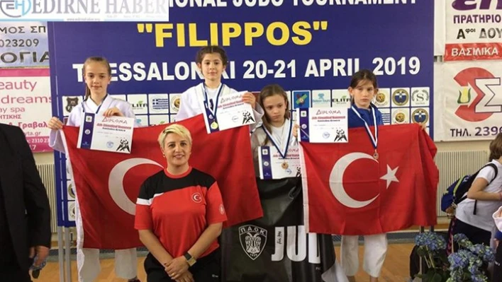 Tekirdağlı judocular Selanik'ten 5 madalyayla döndü