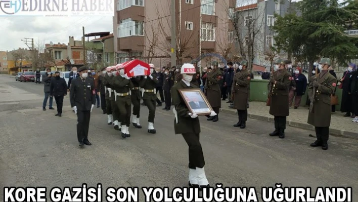 Keşan'da vefat eden Kore gazisi son yolculuğuna uğurlandı