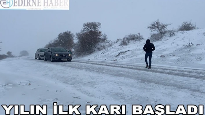 Balkan sınırında kar yağışı başladı