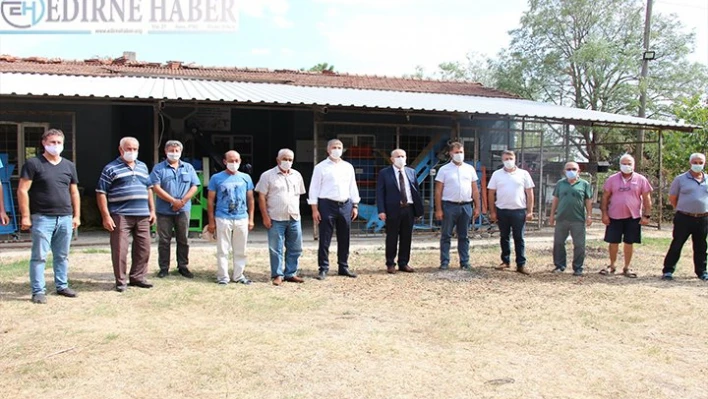 Edirne Tarım ve Orman Müdürü Bayazıt'tan ceviz ve badem işleme tesisine ziyaret
