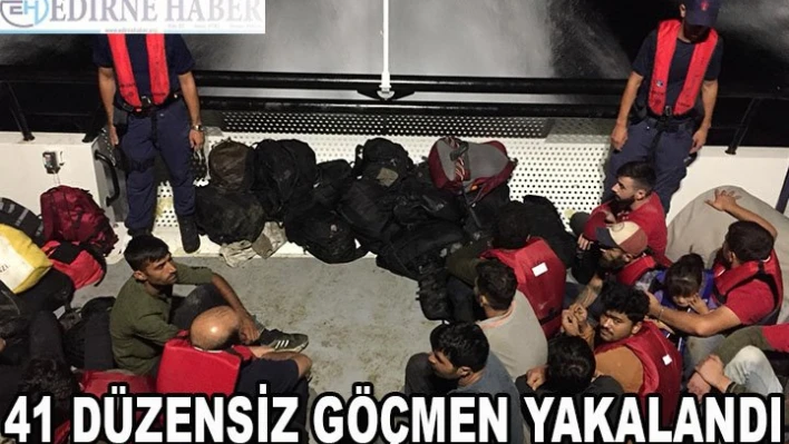 Ege Denizi'nde 41 düzensiz göçmen yakalandı