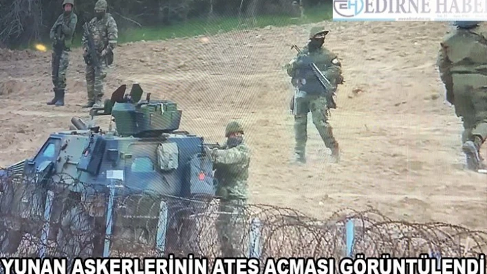 Yunan askerlerinin ateş etmesi görüntülendi