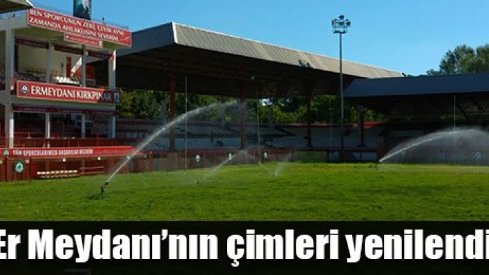Çimler değişti