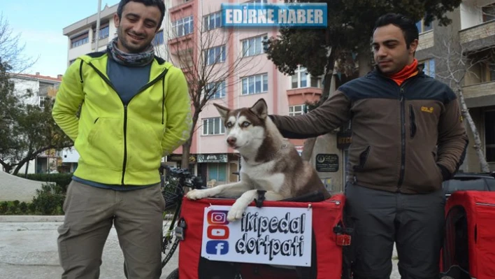 'İki pedal dört pati' yola çıktılar
