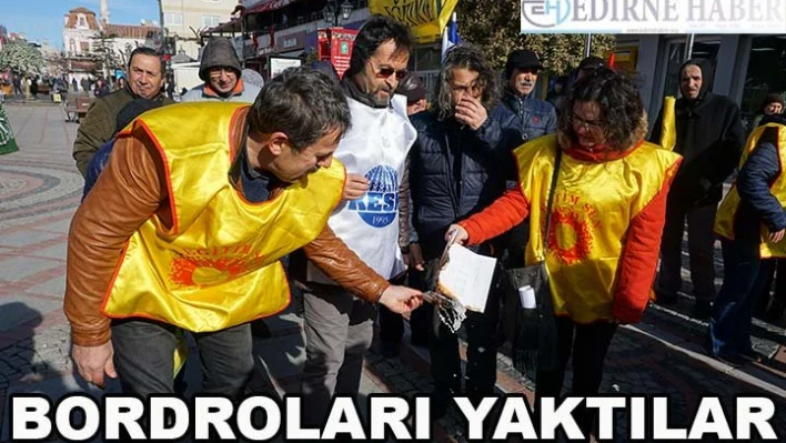 Bordroları yaktılar