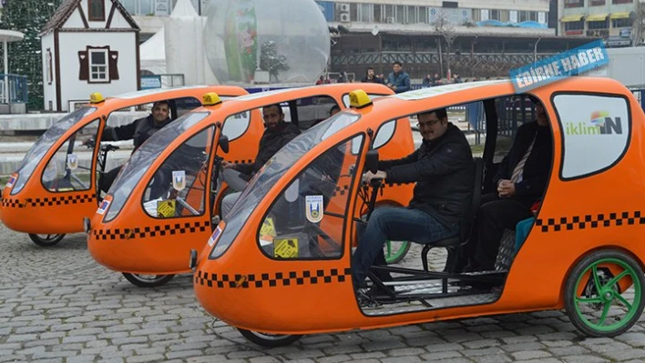 Doğa dostu Bisiklet Taksiler