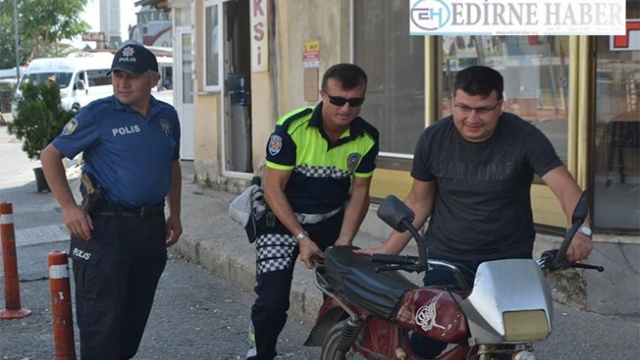 Keşan'da motosiklet uygulaması