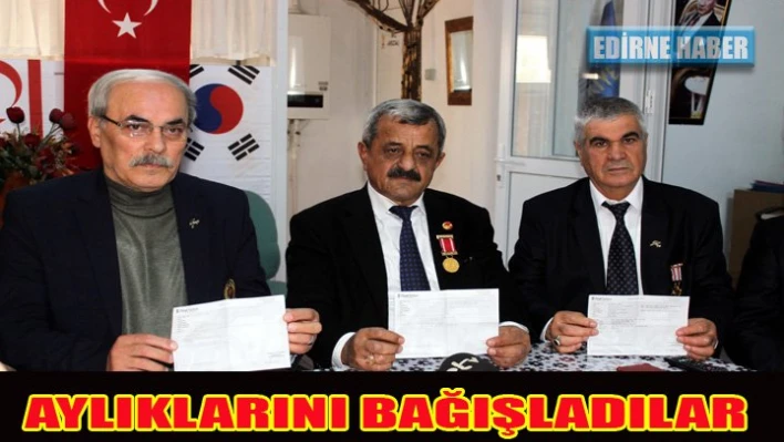 Şeref aylıklarını bağışladılar