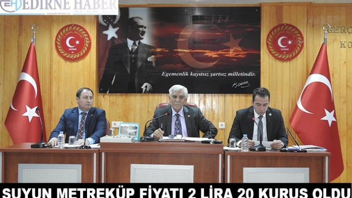 Suyun metreküp fiyatı 2 Lira 20 Kuruş oldu