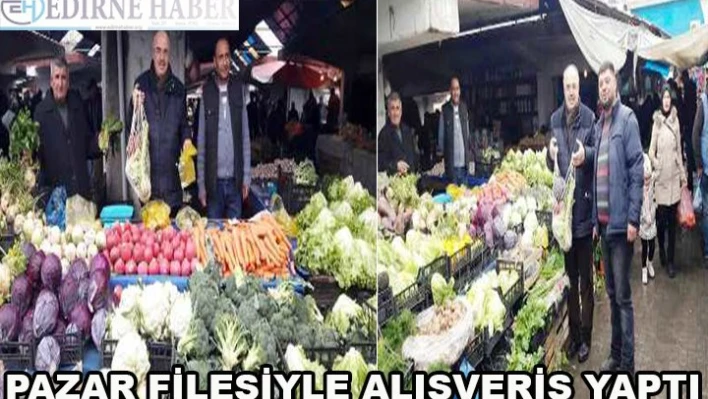 Pazar Filesiyle Alışveriş Yaptı