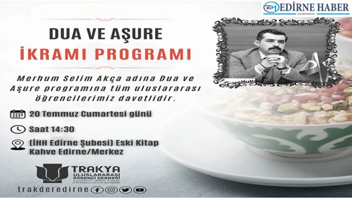 Akça'nın anısına dua ve aşure programı düzenlenecek