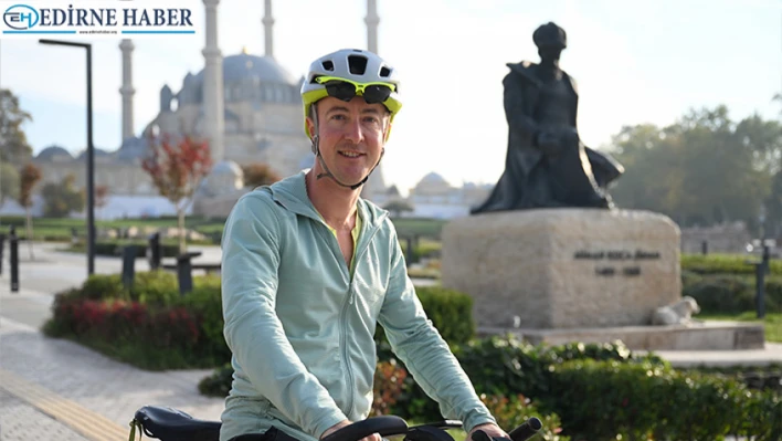 Arkadaşının Anısına 6 Bin Kilometre Pedal Çevirdi, Edirne'ye Geldi