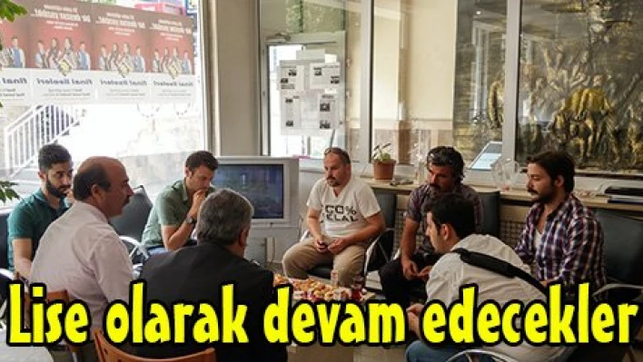 Lise olarak devam edecekler