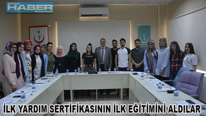 İlk yardım sertifikası eğitimi verildi