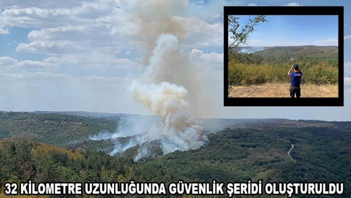 32 kilometre uzunluğunda güvenlik şeridi oluşturuldu