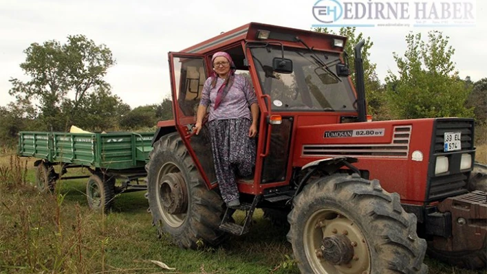 Çiftçi 'Feride Abla'nın azmi takdir topluyor
