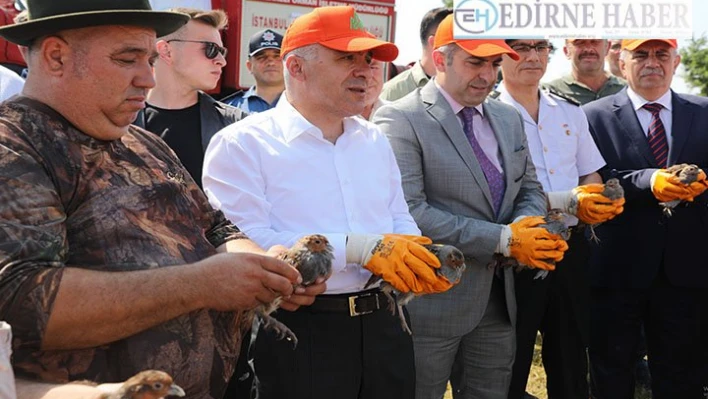 Kırklareli'nde bin keklik doğaya bırakıldı